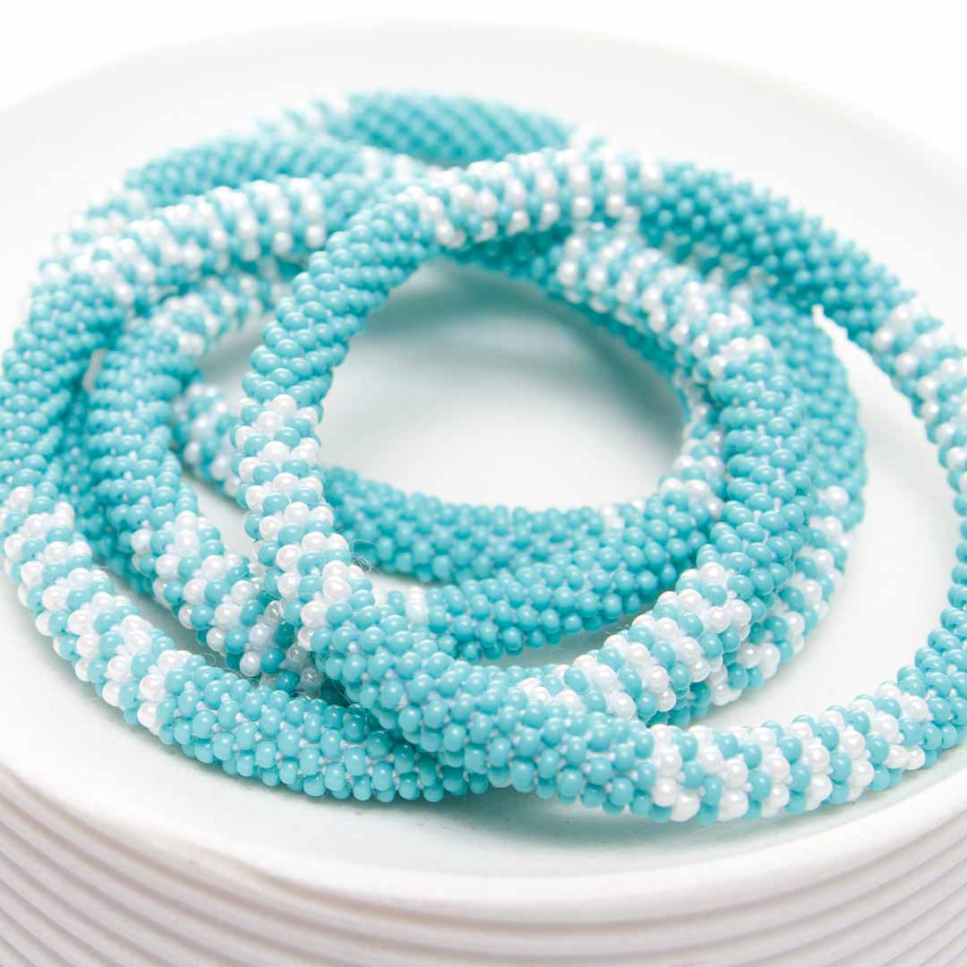 Turquoise Pearl Stripe - 7"