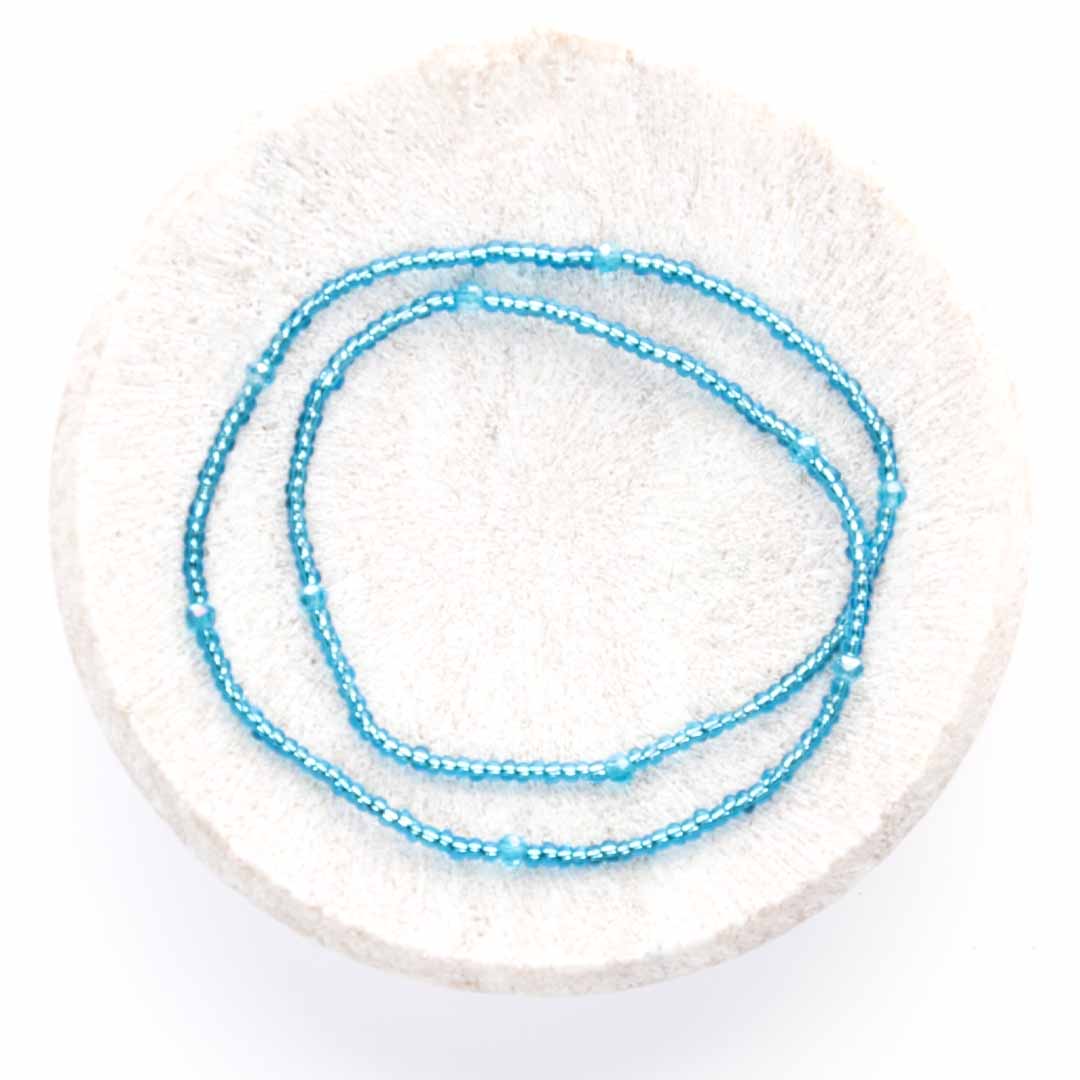 Turquoise Sky Beaded Anklet-1