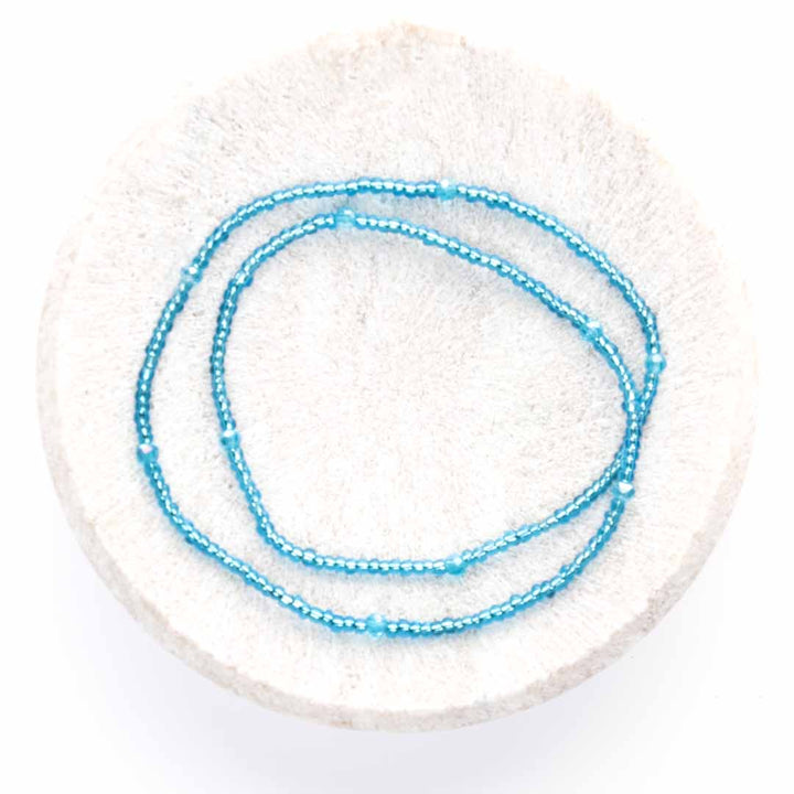 Turquoise Sky Beaded Anklet-1