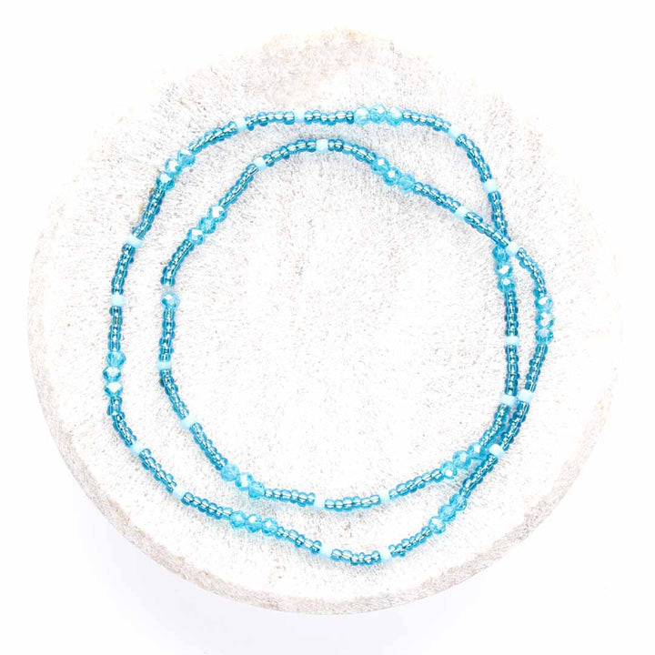 Turquoise Sky Beaded Anklet-1