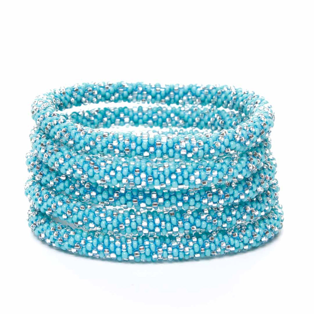 Turquoise Sparkles Beaded Bracelet-2