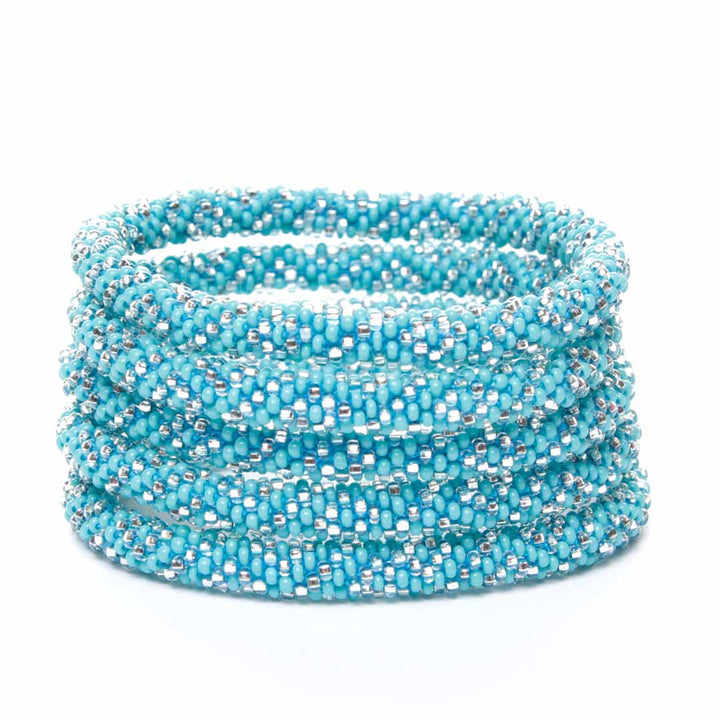 Turquoise Sparkles Beaded Bracelet-2