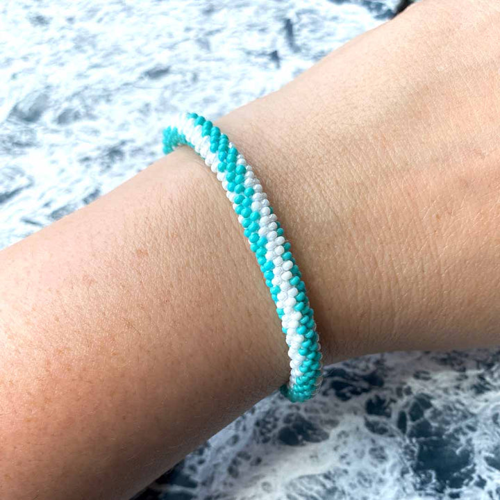 Turquoise Pearl Twist - 7"
