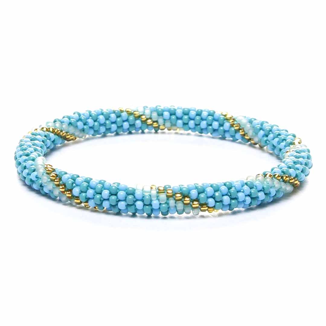 Turquoise & Gold Tide Twist - 7"