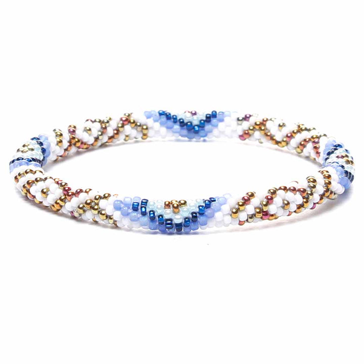 Winter Canyon Snowfall Beaded Bracelet-1 Front