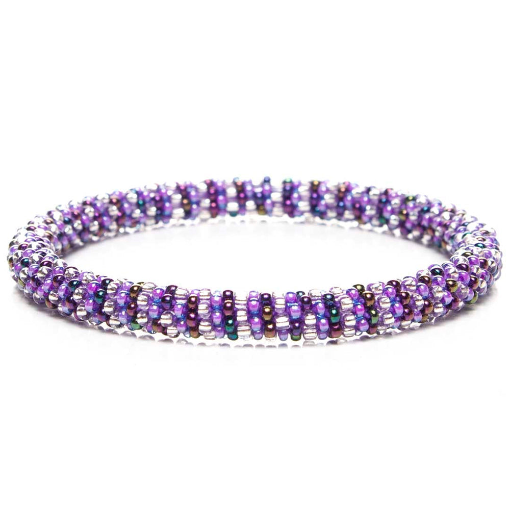 Wisteria Hollow Stripe Handmade Czech Glass Bead Bracelet Bracelets for Women Art Jewelry