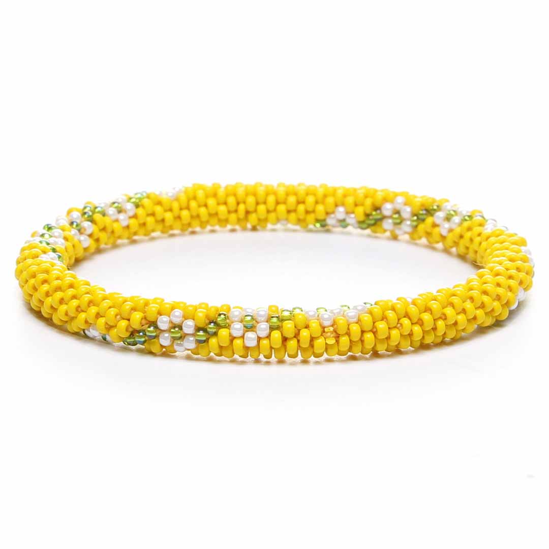 Yellow & Pearl Daisy Twist - 7"