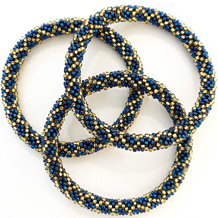 Sapphire & Gold Sparkles - 7"
