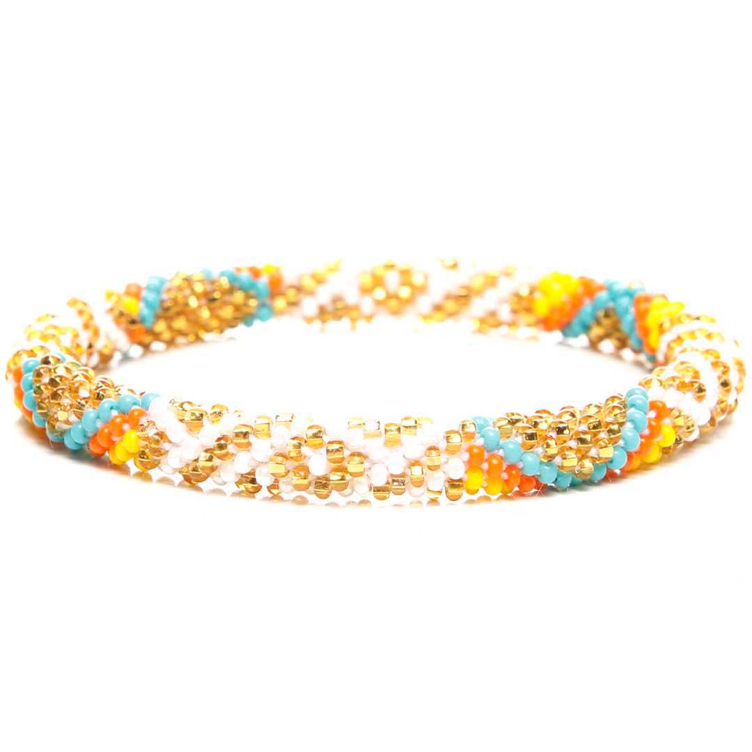 Sparkling Sunflower Trail Handmade Beaded Glass Bead Bracelet Bracelets for Women Jewelry
