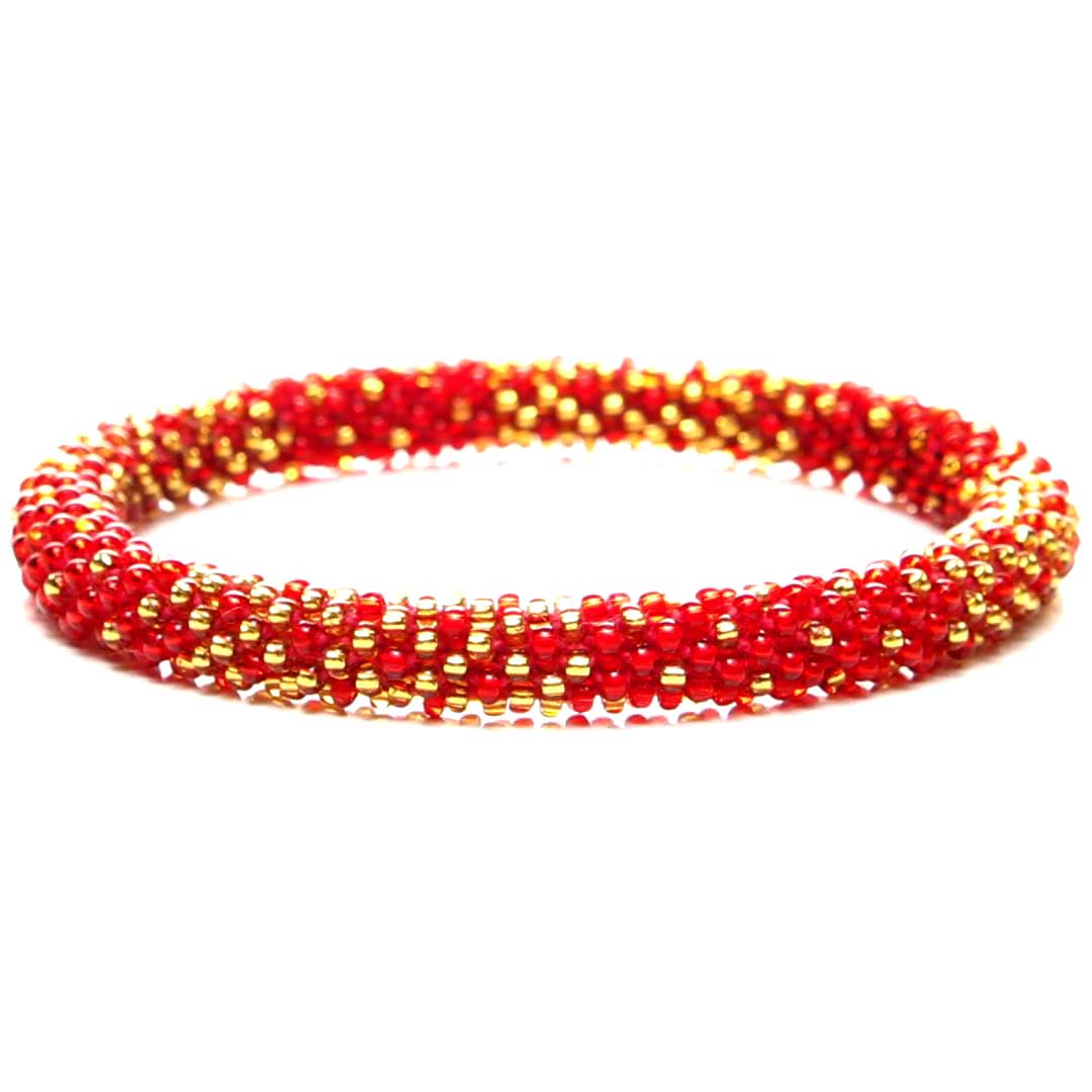 Handmade Tis the Season Shimmer Beaded Bracelets for Women -Front